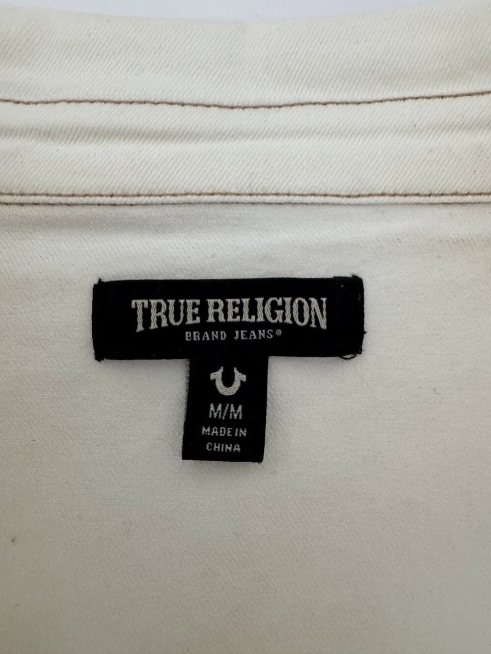 Women’s True Religion White Denim Shirt – Size Medium